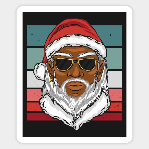 Cool African American Santa Claus Magnet by SLAG_Creative